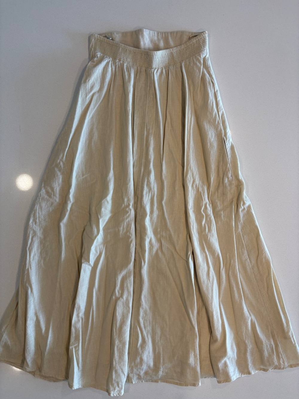 Zara Strapless Cream Maxi Dress - Picture 3 of 7